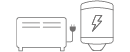 Pictogramme Radiateurs électriques + ballon électrique